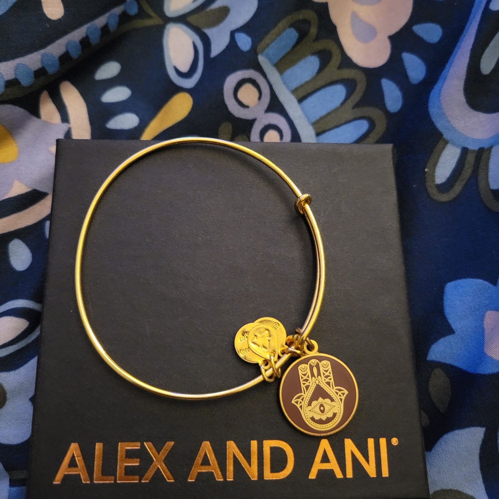 Alex and Ani Gold Hamsa Charm Bracelet